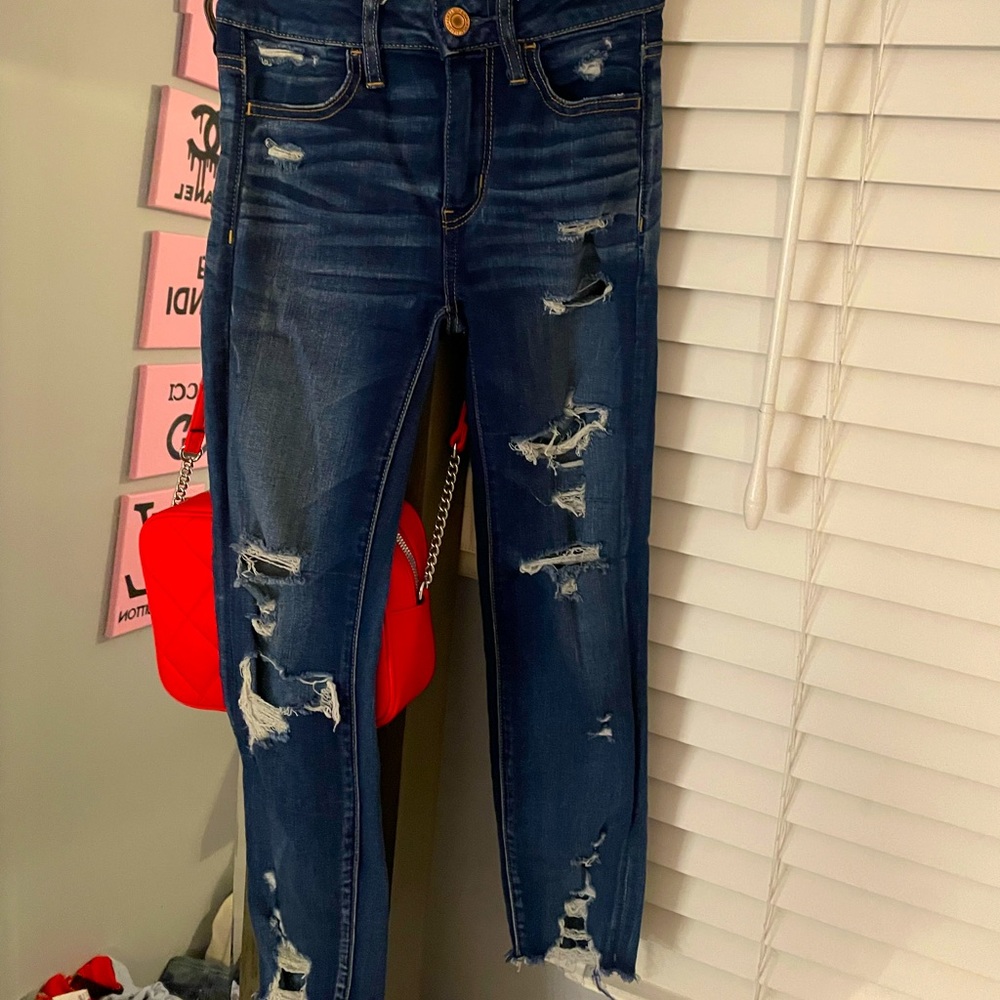 American Eagle Blue Denim Jean. Size 00 Short